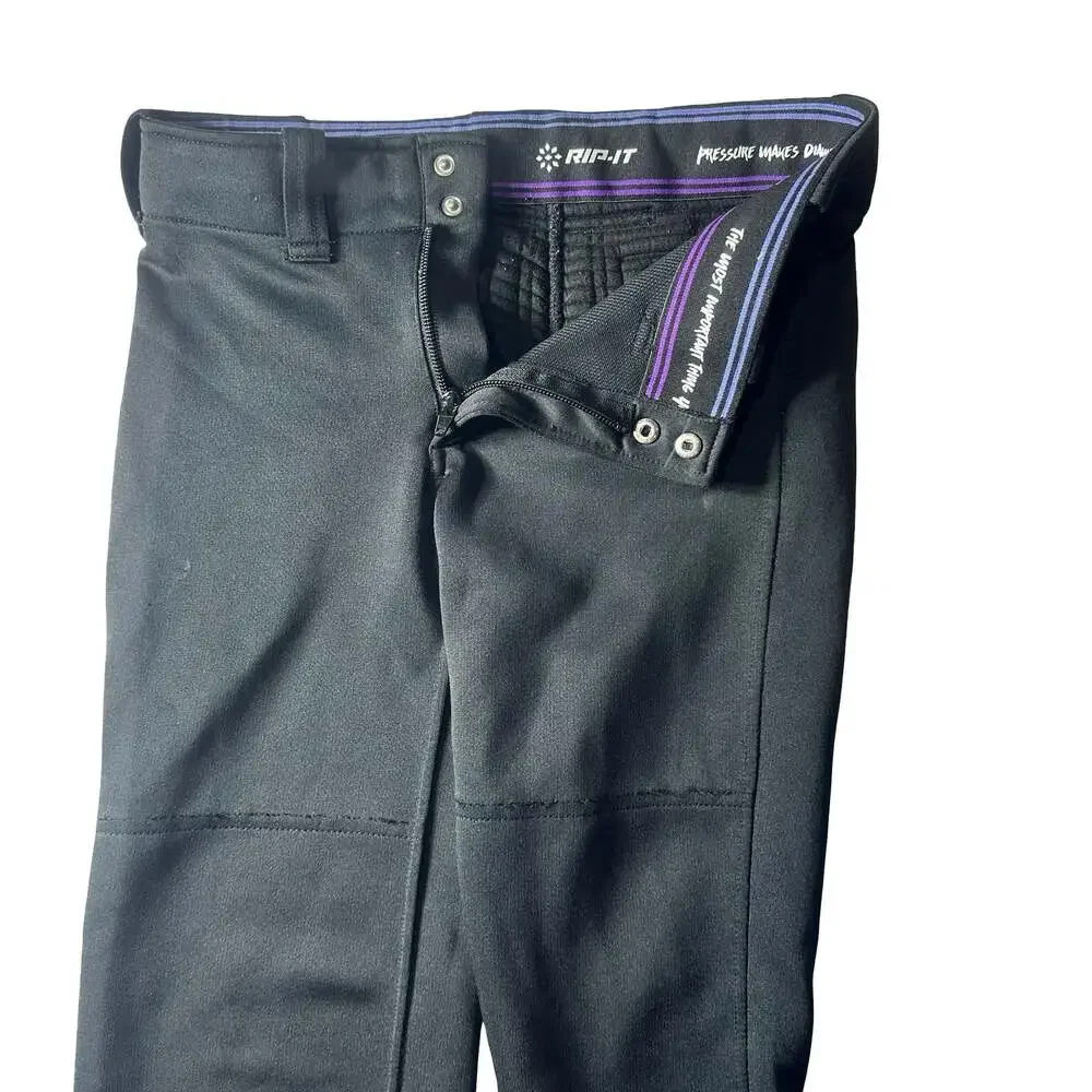 RIP-IT Youth Softball Padded Sliding Pants Black Elastic Youth Large
